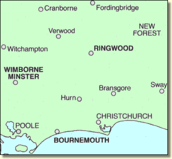 Map of Cranborne to the sea
